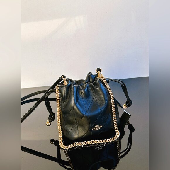 COACH Faye Mini Drawstring Bag With Quilting - Picture 6 of 15